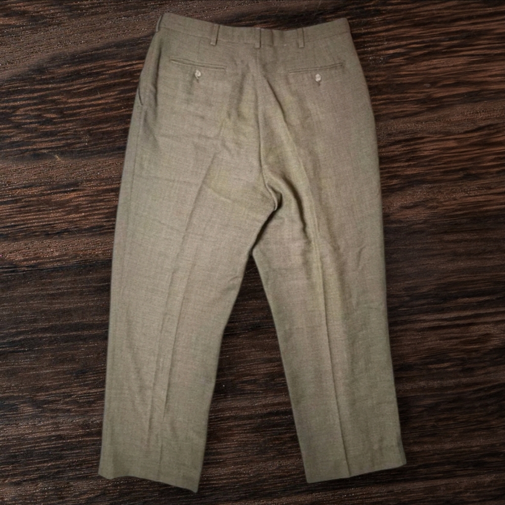Eddie Bauer Mens Pants Dress Tall Brown AKA 100% Wool/Line Lining Size 36x32 - Picture 3 of 14